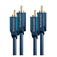 Kábel ClickTronic HQ OFC 2x Cinch - 2x Cinch RCA, M/M, 0.5m