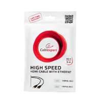 GEMBIRD CABLEXPERT HDMI-HDMI kábel 3 m, 1.4, M/M tienené, pozlátené kontakty, biele