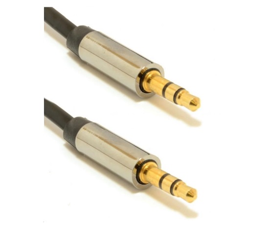 GEMBIRD kábel CABLEXPERT jack 3,5 mm M/M, PREMIUM QUALITY, pozlátený, 1 m