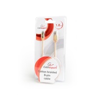 GEMBIRD CABLEXPERT USB 2.0 Nabíjací a synchronizačný kábel Lightning (IP5 a vyšší), opletený, 1,8 m, zlatý, blister