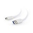 GEMBIRD CABLEXPERT USB 3.0 Kábel AM na typ C (AM/CM), 1,8 m, biely