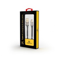 GEMBIRD CABLEXPERT kábel USB na USB-C (AM/CM), 1,8 m, opletený, čierny, blister