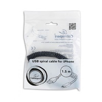 GEMBIRD kábel CABLEXPERT USB A samec/svetelný samec, 1,5 m, čierny, krútený