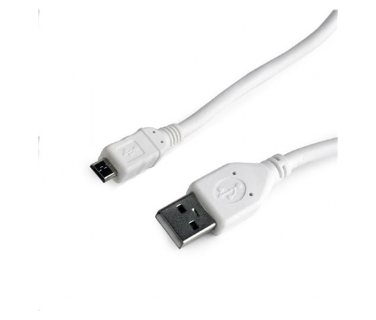 GEMBIRD Kábel CABLEXPERT USB A samec/Micro B samec 2.0, 0,5 m, biela, vysoká kvalita