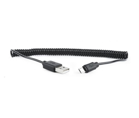 GEMBIRD Kábel CABLEXPERT USB A samec/Micro B samec 2.0, 1,8 m, čierna, krútená