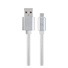 GEMBIRD Kabel MicroUSB - USB, opletený, stříbrný, 180cm