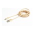 GEMBIRD Kábel CABLEXPERT USB A samec/Micro B samec 2.0, 1,8 m, opletené, zlaté, blister