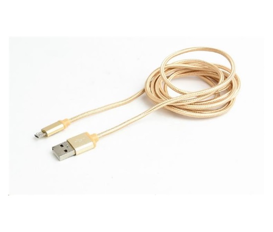 GEMBIRD Kábel CABLEXPERT USB A samec/Micro B samec 2.0, 1,8 m, opletené, zlaté, blister