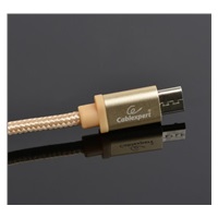 GEMBIRD Kábel CABLEXPERT USB A samec/Micro B samec 2.0, 1,8 m, opletené, zlaté, blister