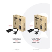 Club3D Aktívny adaptér DisplayPort na Dual Link DVI-D, napájanie USB, 60 cm, HDCP ON