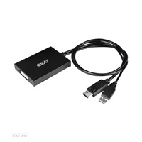 Club3D Aktívny adaptér DisplayPort na Dual Link DVI-D, napájanie USB, 60 cm, HDCP ON