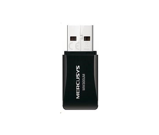 MERCUSYS MW300UM WiFi4 USB adapter (N300,2,4GHz,USB2.0)