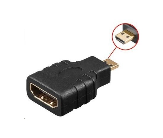 Adaptér PREMIUMCORD HDMI typ A samica - micro HDMI typ D samec