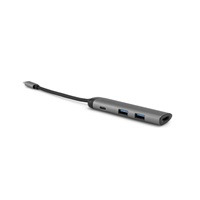 VERBATIM 49140 Multiportový HUB USB-C, 2x USB 3.0, 1x USB-C, HDMI, šedý dok