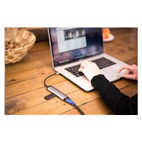 VERBATIM 49140 Multiportový HUB USB-C, 2x USB 3.0, 1x USB-C, HDMI, šedý dok