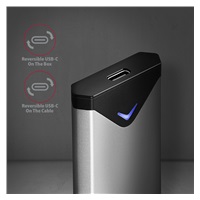 AXAGON EEM2-UG2, USB-C 10Gbps - M.2 NVMe SSD ARROW box, strieborný