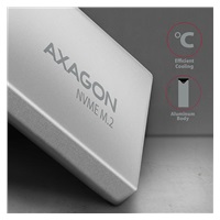 AXAGON EEM2-UG2, USB-C 10Gbps - M.2 NVMe SSD ARROW box, strieborný