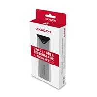 AXAGON EEM2-UG2, USB-C 10Gbps - M.2 NVMe SSD ARROW box, strieborný