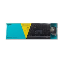 Súprava klávesnice a myši RAPOO 9500M Multi-mode Wireless Ultra-slim Desktop Combo Set (klávesnica. - šedá/metalická, myš - čierna)