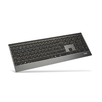 Súprava klávesnice a myši RAPOO 9500M Multi-mode Wireless Ultra-slim Desktop Combo Set (klávesnica. - šedá/metalická, myš - čierna)