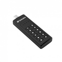VERBATIM USB C 3.1 disk 32 GB - klávesnica Secure (R:160/W:130 MB/s) GDPR
