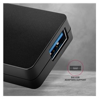 AXAGON HUE-G1A, 4x USB 3.2 Gen 1 SLIM hub, pevný 14cm kábel typu A