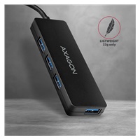 AXAGON HUE-G1A, 4x USB 3.2 Gen 1 SLIM hub, pevný 14cm kábel typu A