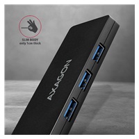 AXAGON HUE-G1C, 4x USB 3.2 Gen 1 SLIM hub, pevný 14 cm kábel Type-C