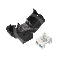 Solarix Samorezný keystone CAT5E UTP RJ45 čierny SXKJ-5E-UTP-BK-SA