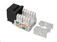 Solarix Vsuvná keystone svorkovnica CAT5E UTP RJ45 čierna 90° SXKJ-5E-UTP-BK-90