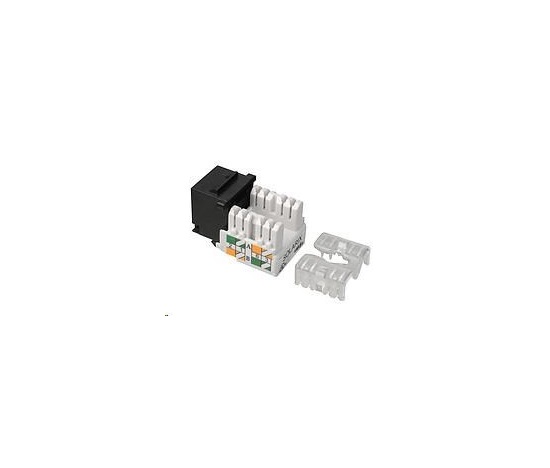 Solarix Vsuvná keystone svorkovnica CAT5E UTP RJ45 čierna 90° SXKJ-5E-UTP-BK-90
