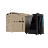 GIGABYTE skrinka GB-C200G, RGB osvetlenie, bez zdroja, priehľadná bočnica, Mid tower