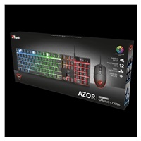 BAZAR - TRUST set klávesnice + myš GXT 838 Azor Gaming Combo CZ/SK - poškozený obal