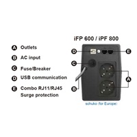 Fortron UPS FSP iFP 600, 600 VA / 360W, LCD, lineárne interaktívne