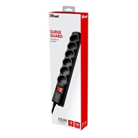 TRUST Prepäťová ochrana, predlžovací kábel, prepäťová ochrana 6 portov