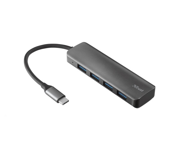 TRUST Halyx Hliníkový rozbočovač USB-C na 4 porty USB-A 3.2 Hub