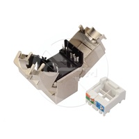 Solarix Samorezný keystone CAT6 STP RJ45 SXKJ-6-STP-BK-SA