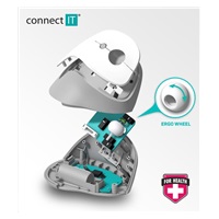 CONNECT IT FOR HEALTH ergonomická vertikálna myš DOODLE, (+ 1x batéria AA zdarma), bezdrôtová