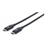 MANHATTAN USB 3.1 Kábel Gen2, samec typu C / samec typu C, 50 cm 3A, čierny