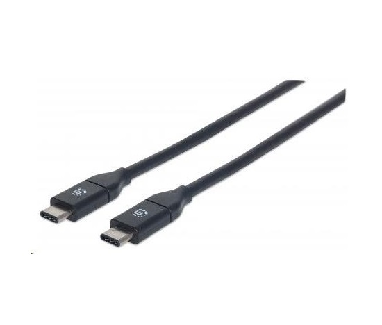 MANHATTAN USB 3.1 Kábel Gen2, samec typu C / samec typu C, 50 cm 3A, čierny