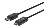 MANHATTAN Kábel DisplayPort na HDMI 1080p, 1.8 m, čierna