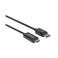 MANHATTAN Kábel DisplayPort - HDMI 1080p, 3 m, čierny