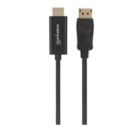 MANHATTAN Kábel DisplayPort - HDMI 1080p, 3 m, čierny