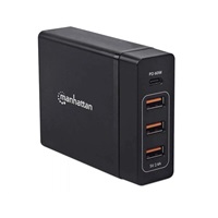 Nabíjacia stanica MANHATTAN USB Power Delivery - 72 W, čierna