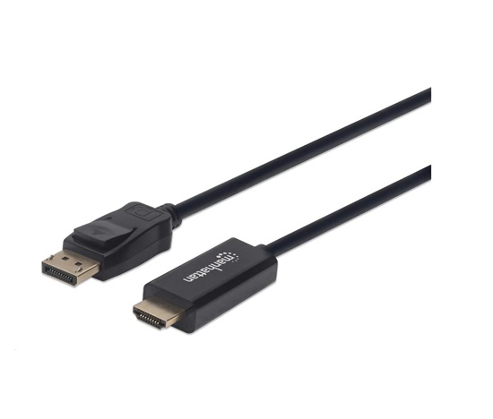 MANHATTAN Kábel DisplayPort - HDMI, 1 m, čierny