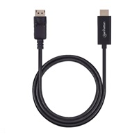 MANHATTAN Kábel DisplayPort - HDMI, 1 m, čierny