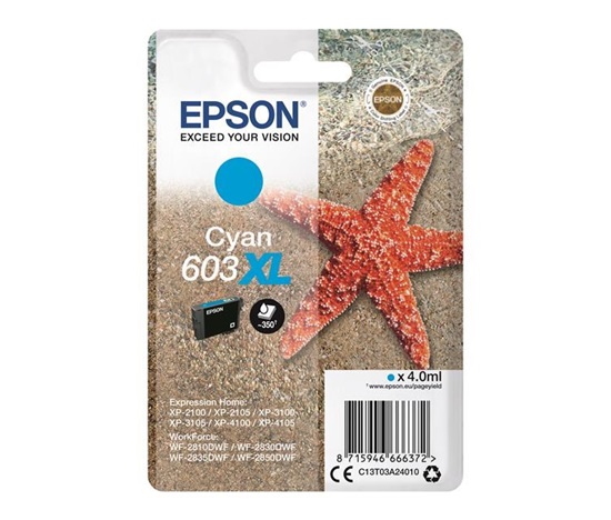 Atramentová tyčinka EPSON Singlepack "Starfish" Cyan 603XL