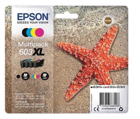 Atrament EPSON Multipack "Starfish" 4-farebný atrament 603XL