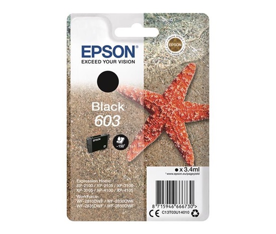 Čierny atrament EPSON Singlepack "Starfish" Black 603