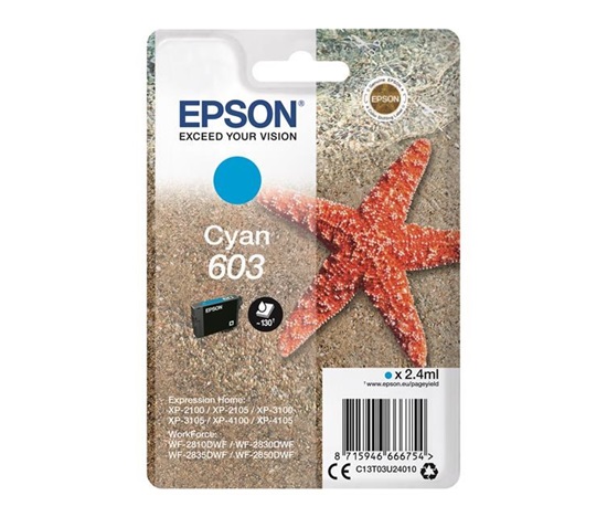 Atramentová tyčinka EPSON Singlepack "Starfish" Cyan 603